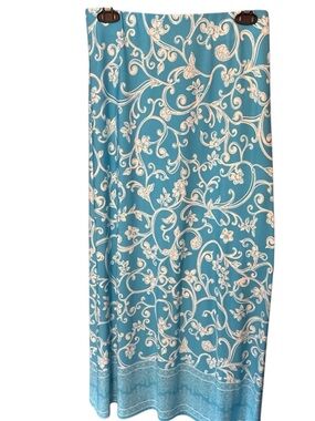 Vince Camuto Blue and White Patterned Skirt